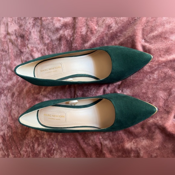 ANDREW MARC Emerald Green stiletto heels SZ5.5 - Picture 5 of 8